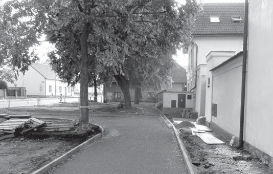 trhového místa, betonují