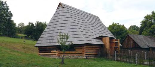 Lubomír Procházka, Petr Dostál 75 13. Celkový pohled na stodolu z Podolí u Vojkova v muzeu ve Vysokém Chlumci, 2015, foto P. Dostál. Overall view of the barn from Podolí u Vojkova in the museum in Vysoký Chlumec.
