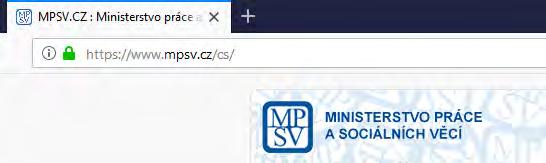 https v adresní řádce (zpravidla vizuálně indikované i nějakým zámečkem či jinou formou) znamená, že