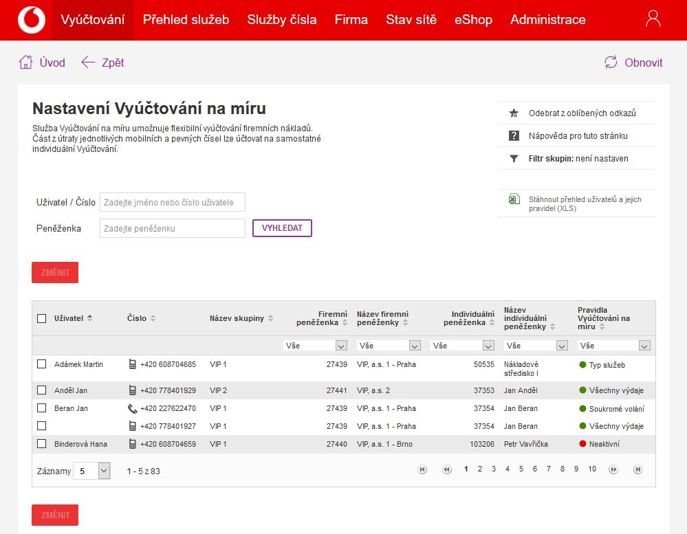 4. Vyplňte ve formuláři Základní údaje: Číslo peněženky: Číslo peněženky nelze měnit, je to unikátní identifikátor peněženky. Na Vašem Vyúčtování jej vidíte jako specifický symbol.
