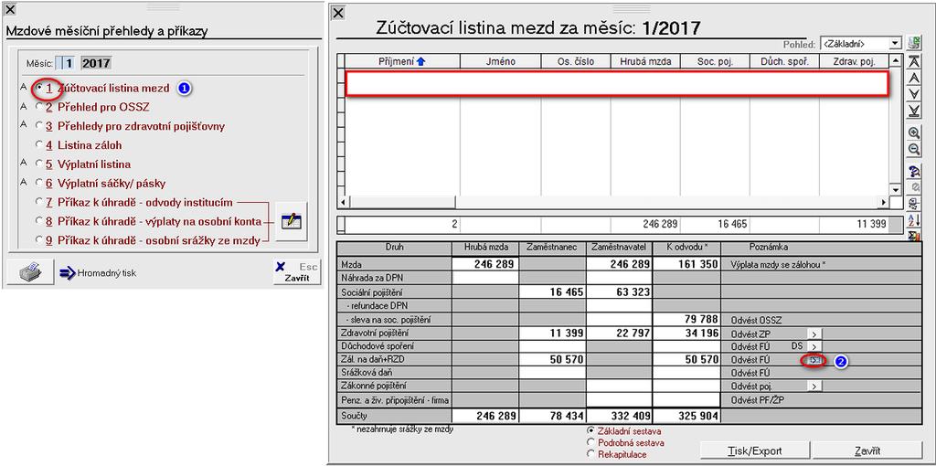 Abyste pak následně mohli otevřít formulář ročního zúčtování, bude navíc nutno do roku, za který mu chcete RZD proplatit, zapsat a uložit alespoň za jeden měsíc roku vyměřovací základ pro sociální