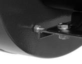 2. Lock the hex nuts against the base plate. 2.