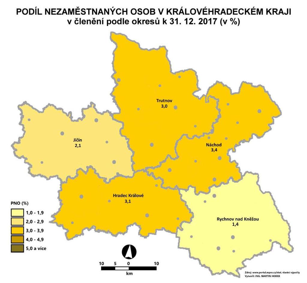 3. MAPA Podíl nezaměstnaných