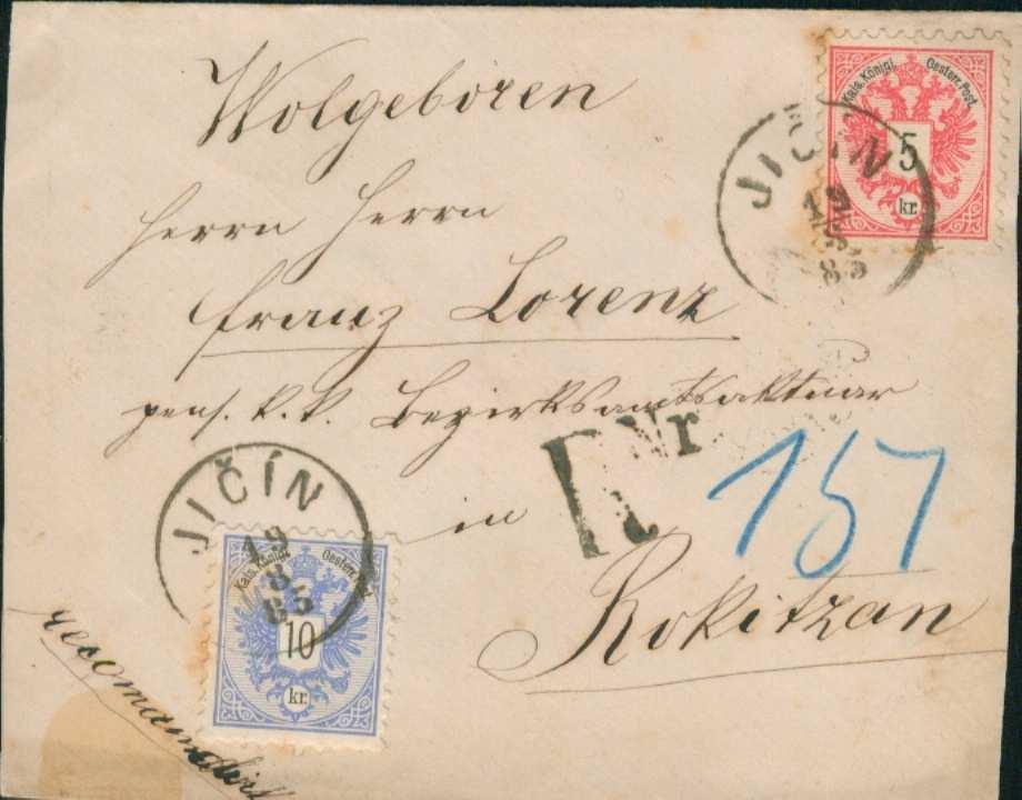 Razítka recomandační V roce 1883 byl na základě dohod Světového poštovního spolku zaveden