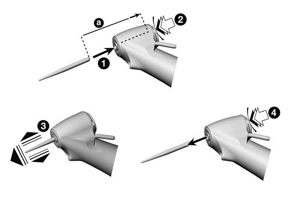 WS-91 L, WS-92 L > Průměr držadla nástroje 1,6 mm Zasuňte rotační nástroj.