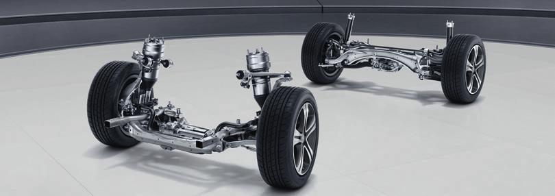 AIR BODY CONTROL. DYNAMIC SELECT. Systém vzduchového odpružení v kombinaci s plynulým nastavením tlumení zajišťuje komfort a dynamiku jízdy na velmi vysoké úrovni.