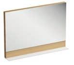KONCEPTY Koncept Formy 5 5 LET ZÁRUKA IMPREGNACE PROTI VLHKOSTI Zrcadlo Formy 800 / 1000 / 1200 x 150 x 710 mm Zrcadlo s praktickou poličkou na odkládání věcí.