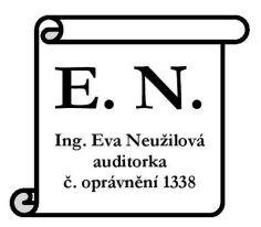 Ing. Eva Neužilová auditorka, zapsaná u Komory auditorů ČR číslo oprávnění 1338 Galandova 1240 163 00 tel.