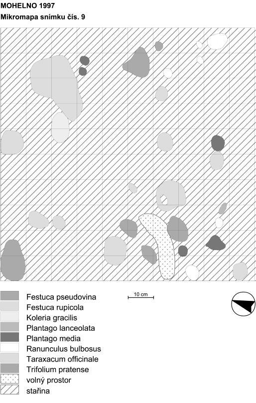 32 Zákresy byly digitalizovány. Síťové mapování probíhalo prvních deset let a důležité je, že byl takto zaznamenán stav vegetace před zahájením pastvy po dlouhých letech lad.