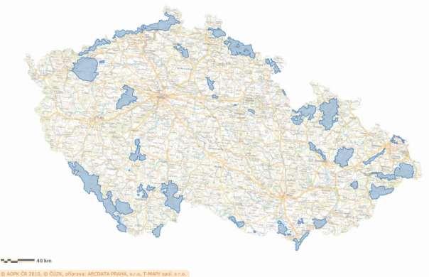 Obr. 1: Ptačí oblasti na území České republiky (mapy.nature.cz) Obr.