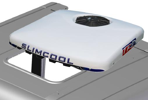 NL SLIM COOL ALLE MODELLEN 3 BUITENZIJDE CABINE: Plaats de Slim Cool in de luikopening en bevestig de centreerders in de opening. 3 3 Luik! Let op!