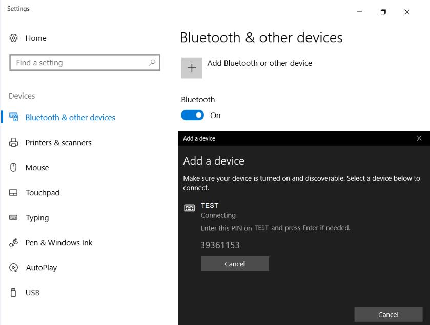 28 - Používání připojení Bluetooth 2. Klikněte na položku [Add Bluetooth or other device] (Přidat Bluetooth nebo jiné zařízení) a potom vyberte zařízení, které chcete přidat. 3.