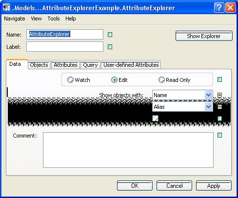 AttributeExplorer Objekt skupiny Information Flow.
