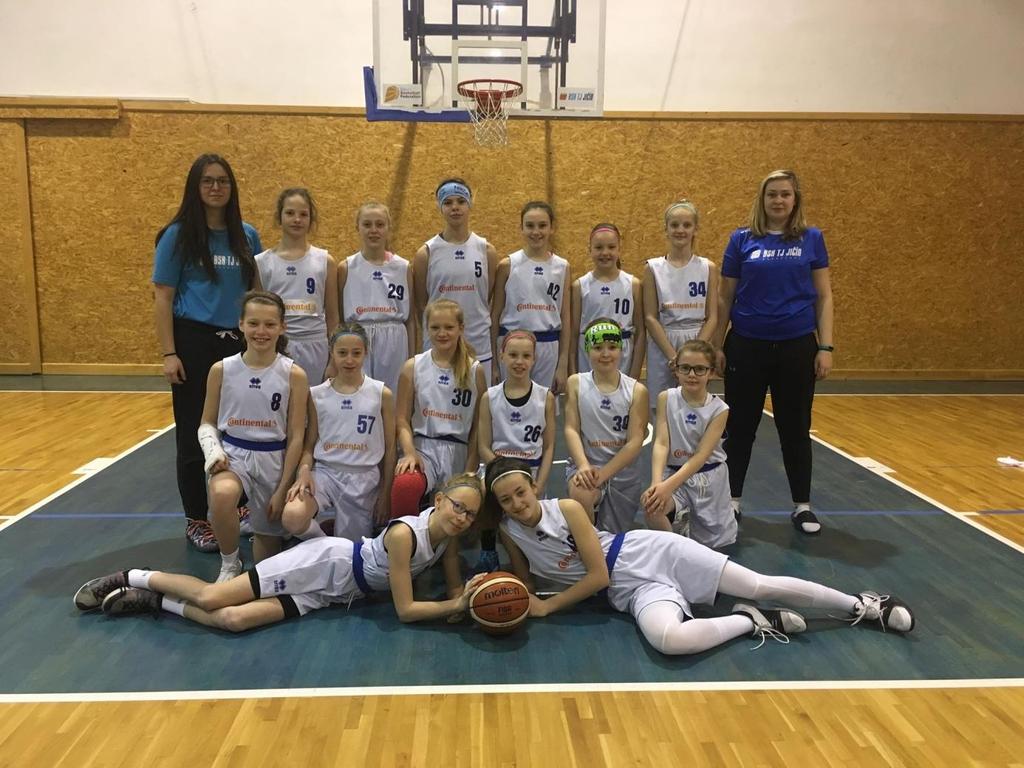 BSK TJ JIČÍN 4 - Nicol Štampochová 5 - Nikola Kubínová 8 - Tereza Řeháčková 9 - Elena Řeháčková 10 - Adéla Pechotová 18 - Natálie Flaxová 19 - Lucie Zachovalová 26 - Julie Janková 27 - Eliška