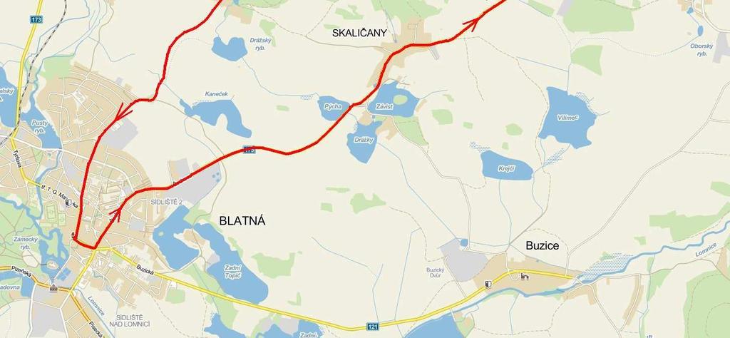 okruh o délce 15 km: Blatná náměstí Skaličany Vahlovice Střížovice Chobot Paštiky Blatná Jede se 11 okruhů Různé :