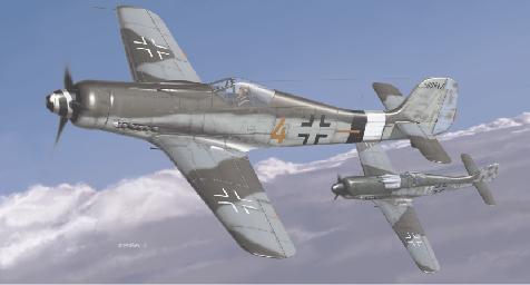 Fw 90D-9 late 9 GERMAN WW II FIGHTER : SCALE PLASTIC KIT intro With this kit, we offer the Fw 90 D-9 of late production, notably with the tail surfaces of the Ta.