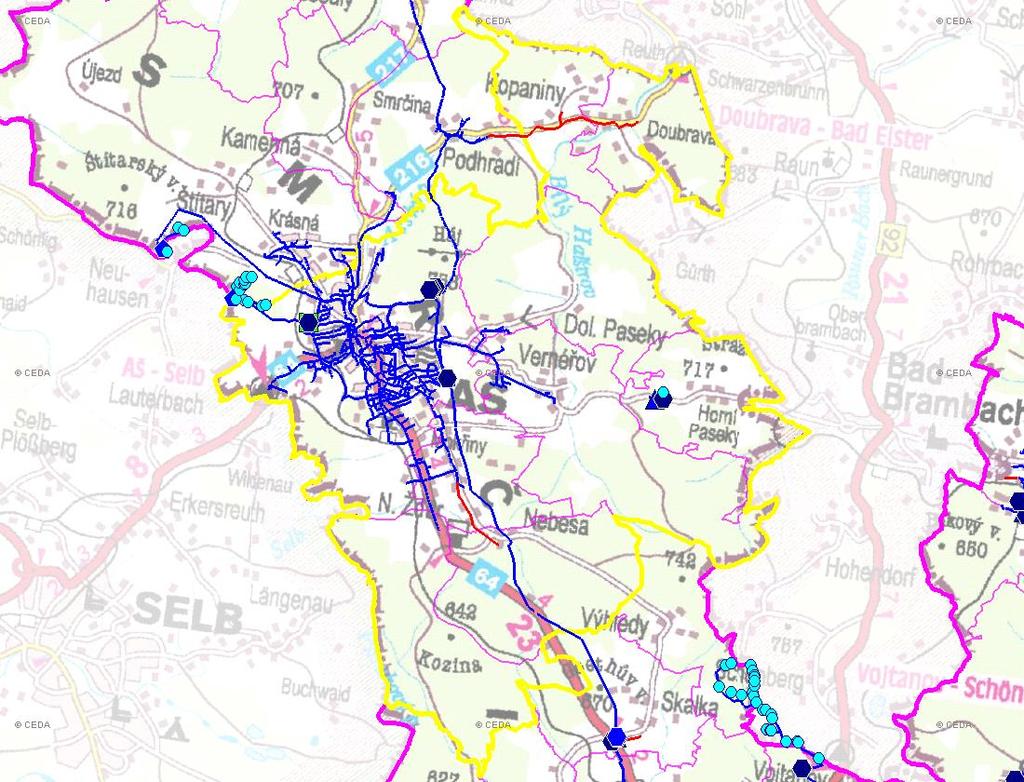 D. VODOVODY D. POTŘEBA VODY Z BILANCE Rok: Základní parametry: Ozn. Jednotky 25 2 25 22 225 23 Počet všech zásobených obyvatel Nz obyvatel Voda vyrobená celkem VVR tis.