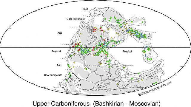 As Pangea moves northward, the climatic belts moves southward.