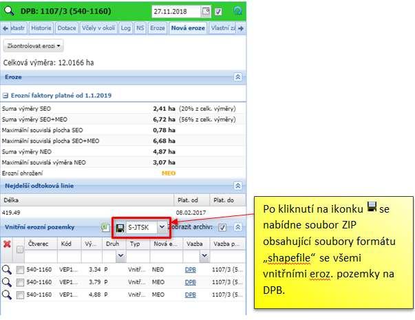 Export pozemků do