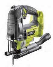 #RyobiToolsEU ryobitools.eu Bezuhlíková přímočará pila R18JS7- Silná Díky bezuhlíkovému motoru bez tření, který udělá až 25 otáček za minutu, je nářadí mnohem výkonnější.