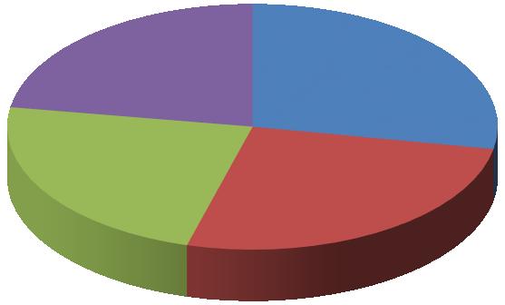 Podíl vybraných výnosů na celkových nákladech (v %) 21,18 26,33 úhrady klientů úhrady od zdravotních pojišťoven přijaté dotace 21,91 24,89 příspěvky na péči Struktura přijatých dotací organizace