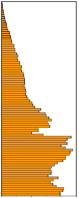 Ačkoli tento nárůst byl jen jednoletý, zapříčinil výraznou anomálii na věkové pyramidě Číny, která je patrná ve výrazné proluce u kohorty z let 1959-1961 (v grafu kohorta 30-letých) a následné řádově