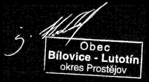 Zastupitelstvo obce Bílovice-Lutotín pověřuje: 1. Starostu obce podpisem smluv uvedených v článku I. bod č.5, č.7, č.8, č.10, č.11, č.12, č.15, č.16, č.19, č.21, č.22, č.23, č.25 tohoto usnesení 2.