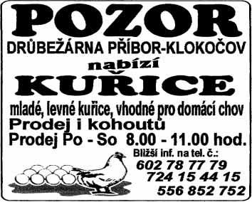 Inzerce Jsem âechokanaìan, vlastním zde pozemky a potfieboval bych dlouhodobûj í podnájem na 1 rok. Prosím, ozvûte se. Kontakt 724 324 793 Koupím chalupu nebo men í domek ve tramberku. tel.