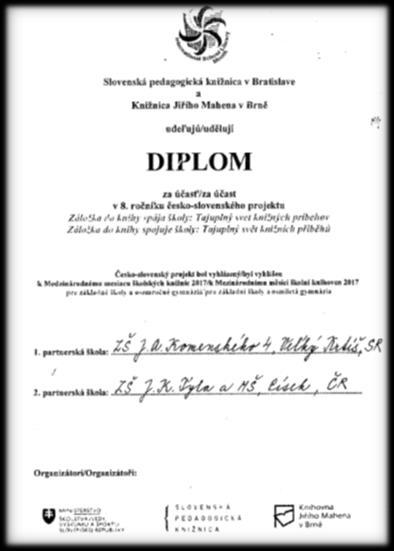 6.1.13 MEZINÁRODNÍ AKTIVITY V rámci čtenářských dílen, které ve výuce českého jazyka uplatňují učitelé Tylovy školy, či v hodinách výtvarné výchovy, žáci tvořili záložky do knih.