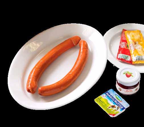 Snídaňové menu Breakfast menu Frühstück Menu Snídaně City šunka, sýr ementál, máslo, pečivo, teplý nápoj dle
