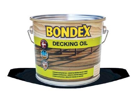 BONDEX DECKING OIL Speciální syntetický napouštěcí olej na alkydové bázi.