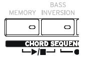 24 Nahrávání akordové sekvence, když nehraje doprovod 1 Stiskem tlačítek CHORD SEQUENCER > RECORD ( ) vstoupíte do režimu Standby pro nahrávání.