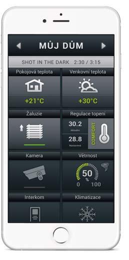 Aplikace pro všechny inels dokáže řídit VŠE tepelnou pohodu (HVAC vytápění, ventilaci, chlazení), osvětlení, stínící techniku a další spotřebiče.