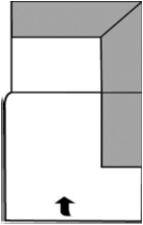 a koncovým taburetem pravý Rohový element s 1 sedem a koncovým taburetem levý, výklopný s úložným