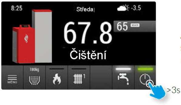Svítící kontrolka znamená, že příprava TUV je zapnutá. 13 Tlačítko přepínače. Dlouhé stisknuti (> 3 s) vypíná kotel. Svítící kontrolka znamená, že je kotel zapnutý. 2.1.1 Nastavení data a ča