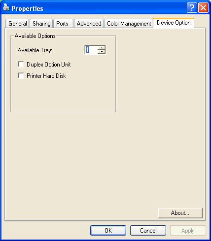Nastavení ovladačů tiskárny pro systém Windows Po instalaci volitelného vybavení bude možná nutné znovu nastavit ovladač tiskárny pro systém Windows, aby byly nové funkce dostupné pro aplikace