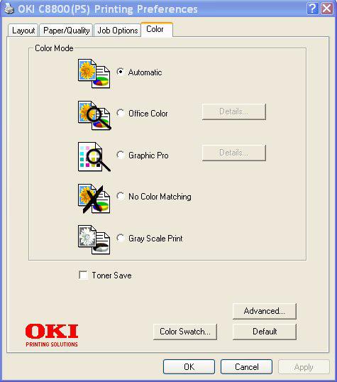Klepněte pravým tlačítkem na název tiskárny a zvolte příkaz Vlastnosti. 3. Klepněte na tlačítko Předvolby tisku (1). Otevření voleb přizpůsobení barev z aplikace systému Windows: 1.