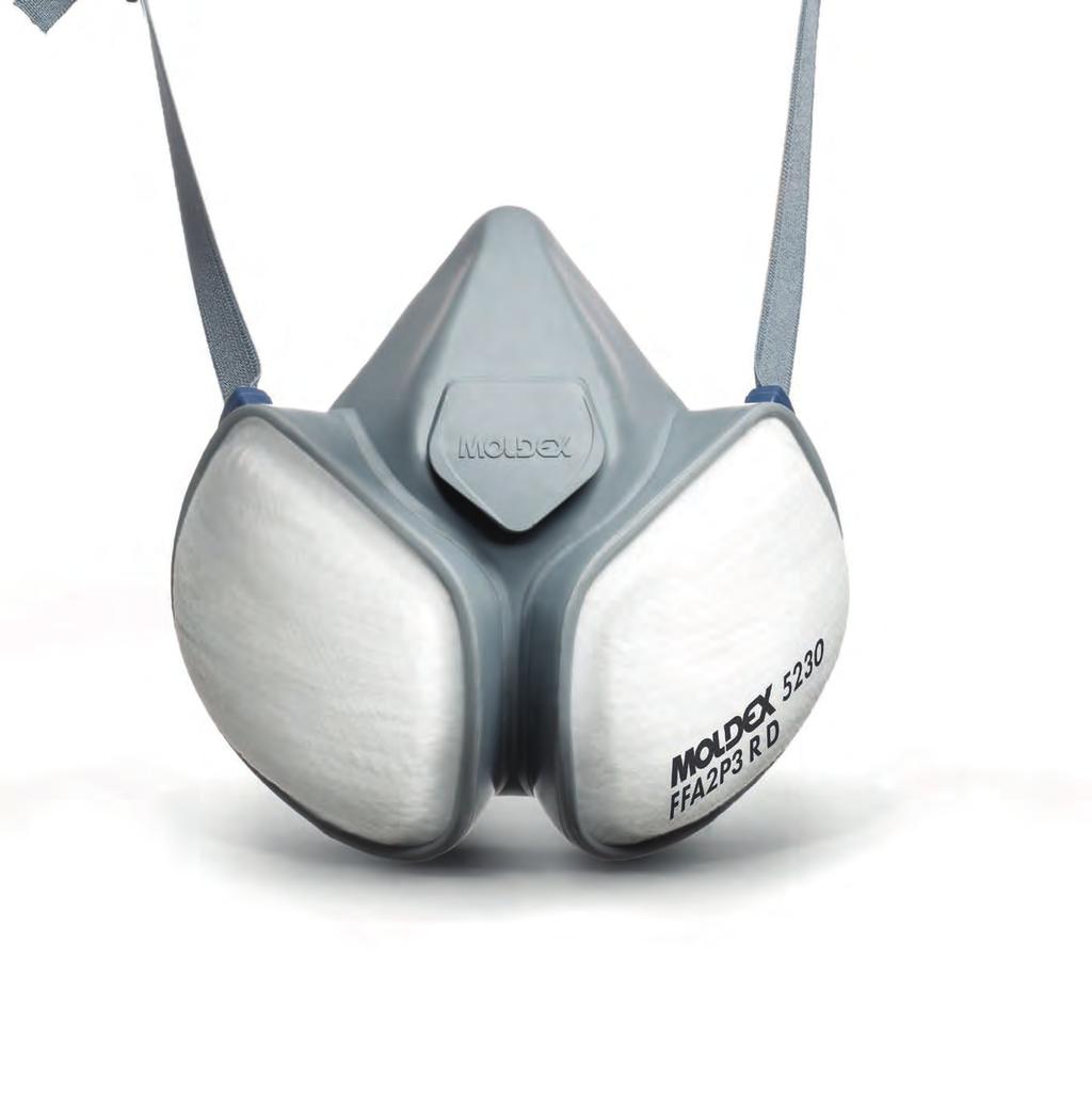 Polomaska CompactMask kompaktní polomaska: bezúdržbová a pohodlná Hladiny ochrany Protiplynové filtry a filtry proti částicím plus FFP respirátory AIRWAVE TECHNOLOGIE SKLÁDANÉHO FILTRU Nízký dýchací