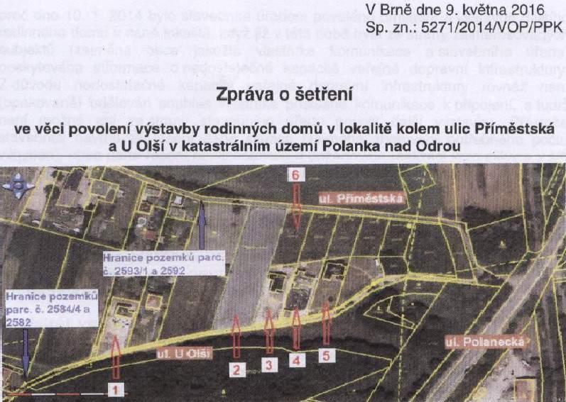 NECIPUJTENAS.CZ Zdroj obrázku: Zpráva o šetření ve věci povolení výstavby rodinných domů v lokalitě kolem ulic Příměstská a U Olší v katastrálním území Ostrava Polanka nad Odrou ze dne 9.