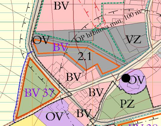 6.12 Obsah změny: změna funkčního využití pozemků parc. č. 195/1, parc. č. 195/2, parc. č. 195/3, parc. č. 196/1, parc. č. 197/1, parc. č. 197/2 v k.ú.