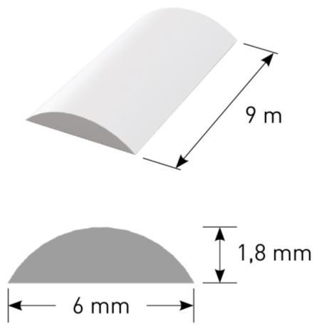Parametry jednotlivých profilů pásek 6 mm x 16 m 8 mm