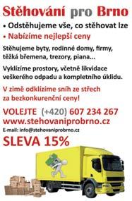 č. 5569 / 15. leden 2014 www.inzertexpres.cz Strana 3 3+1 Modřice Poděbradova zařízený, cihlový, 75m2, balkon, sporák, lednička, samostatné pokoje 20, 15, 14m2, kuchyně po GO, nová kuch.