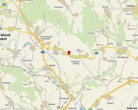 Mapa oblasti Pozemek