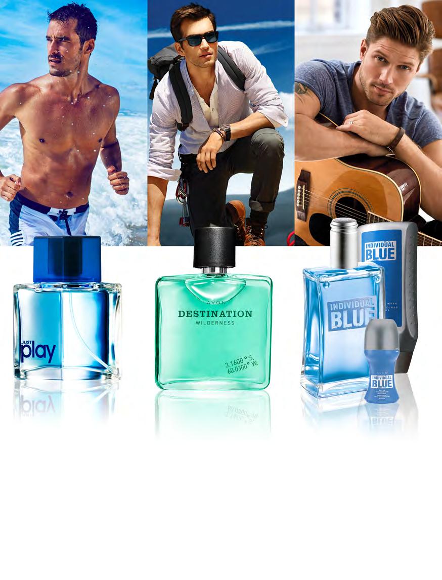 ŠŤAVNATÁ jiskrnost CITRUSU Just Play for Him EDT 75 ml 00075 B O H A T O S T zelených TÓNŮ Destination Wilderness EDT 75 ml 01511 J E M N É aroma BYLIN Sada Individual Blue Sada obsahuje: - Sprchový