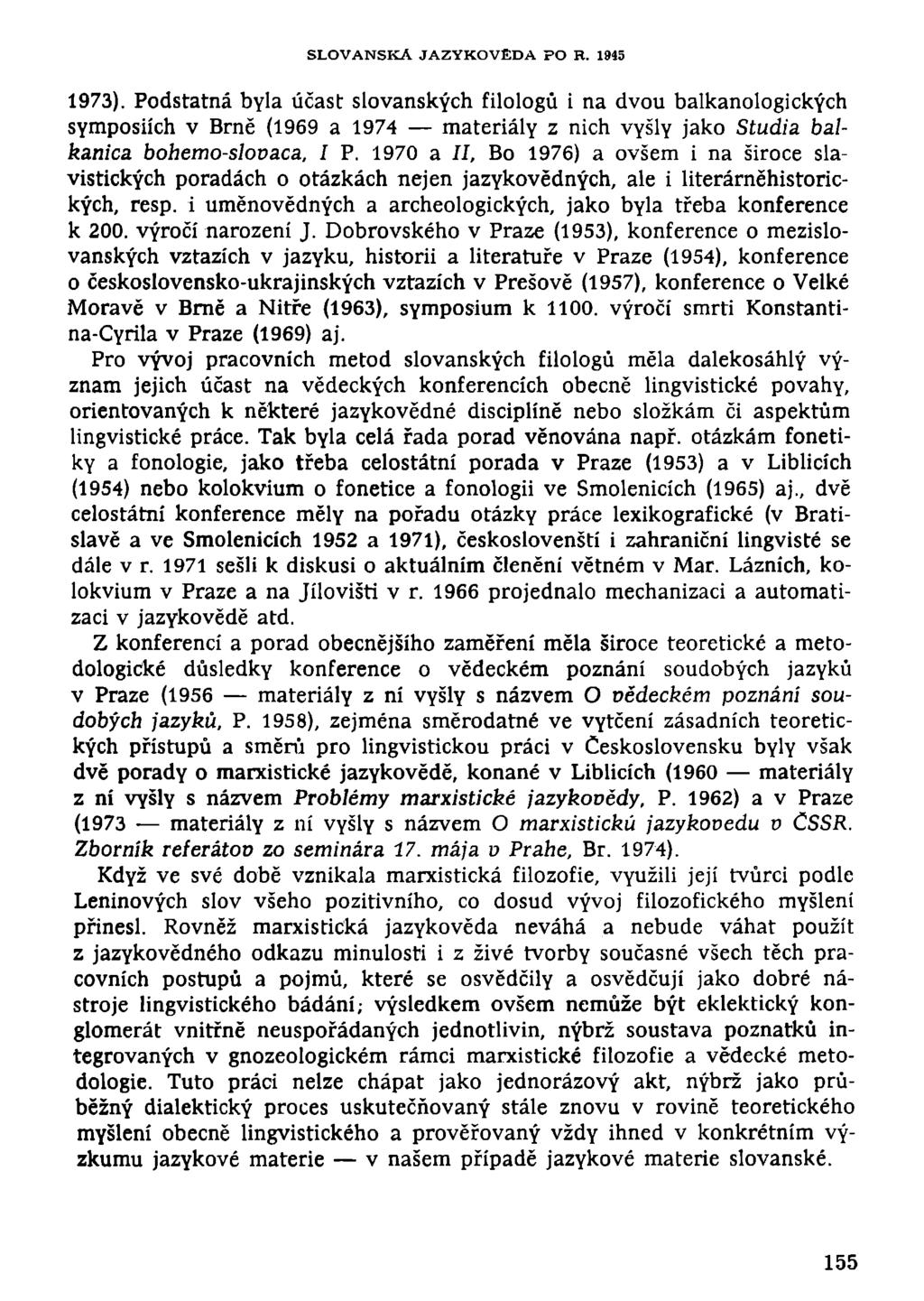 SLOVANSKÁ JAZYKOVĚDA PO R. 1945 1973).