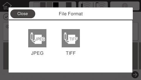 Při tisku formátu TIFF Můžete nainstalovat paměť USB flash, ve které je soubor JPEG nebo TIFF