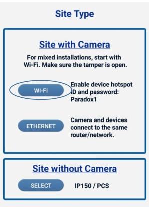 8. Vyberte možnost spojení přes Wi-Fi 10.