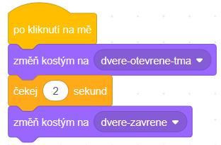 Postava Dveře Postava dveře má tři kostýmy (zavřené, otevřené-tma, otevřené-světlo).