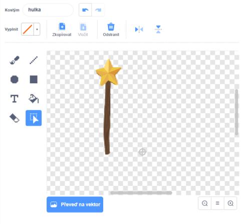 ŘEŠENÍ ÚLOHY: Pomocí grafického editoru vytvoříme tři různě velké (případně i barvené) postavy: malá ručička, velká ručička, vteřinovka. Důležité je, aby konce ručiček byly umístěny ve středu otáčení.