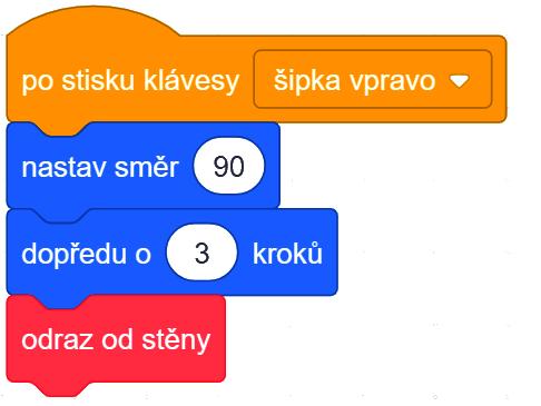 V něm opět probíhá detekce barvy (černé stěny bludiště), ale neopakuje se v nekonečném cyklu ( opakuj stále